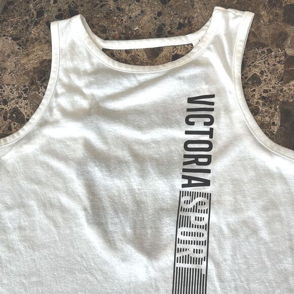 Victoria’s Secret | Women’s Sport White Strappy Tank Top Sleeveless Shirt - Picture 3 of 10